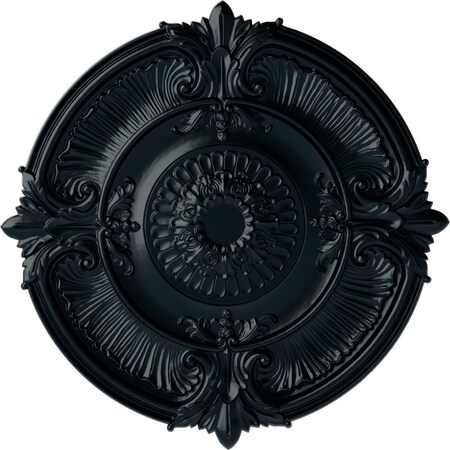 Ekena Millwork Attica Acanthus Leaf Ceiling Medallion (Canopies up to 4 5/8"), 53 1/2"OD x 3 1/2"P, Night Shade CM53ATNSF